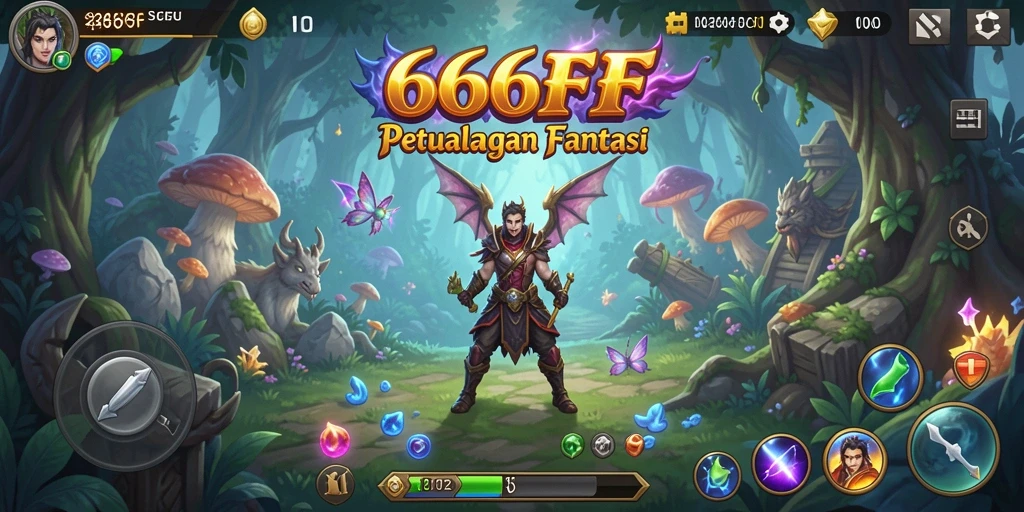 Screenshot gameplay 666FF menampilkan karakter dalam aksi menaklukkan tantangan.
