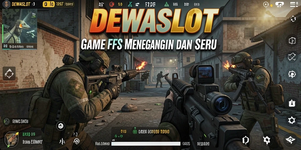 Screenshot DEWASLOT menampilkan aksi tembak-menembak yang intens.
