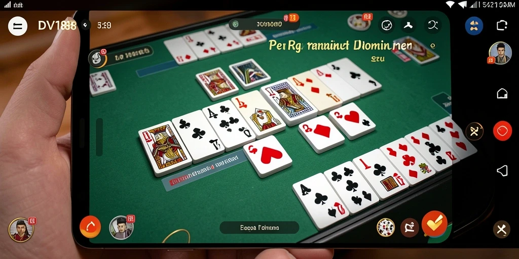 Tampilan gameplay seru dalam DV188 dengan elemen Domino yang menarik.