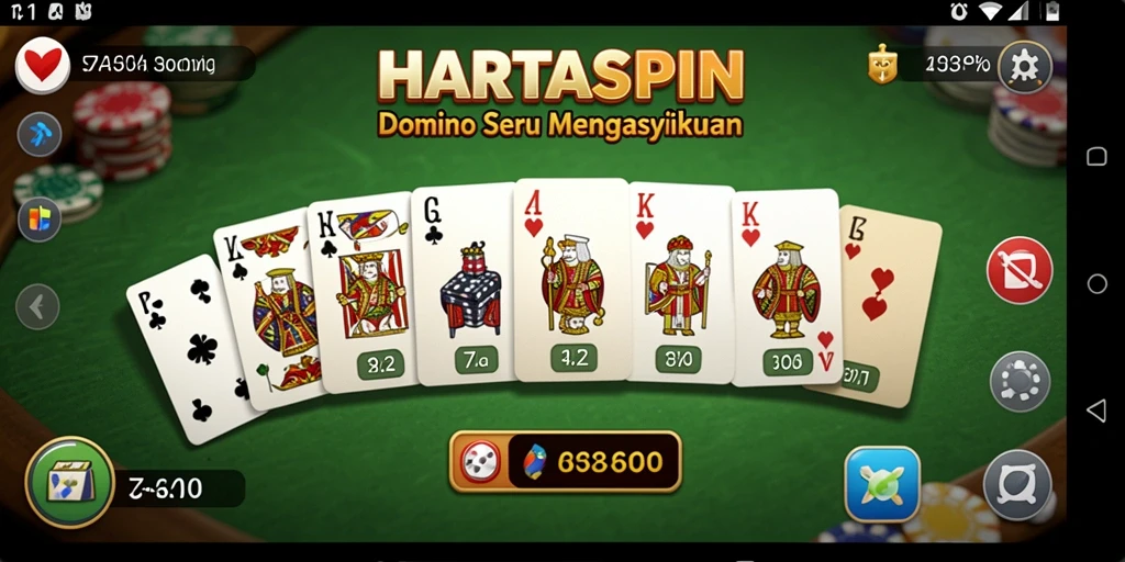 Screenshot HARTASPIN menampilkan gameplay yang menarik dalam permainan domino.
