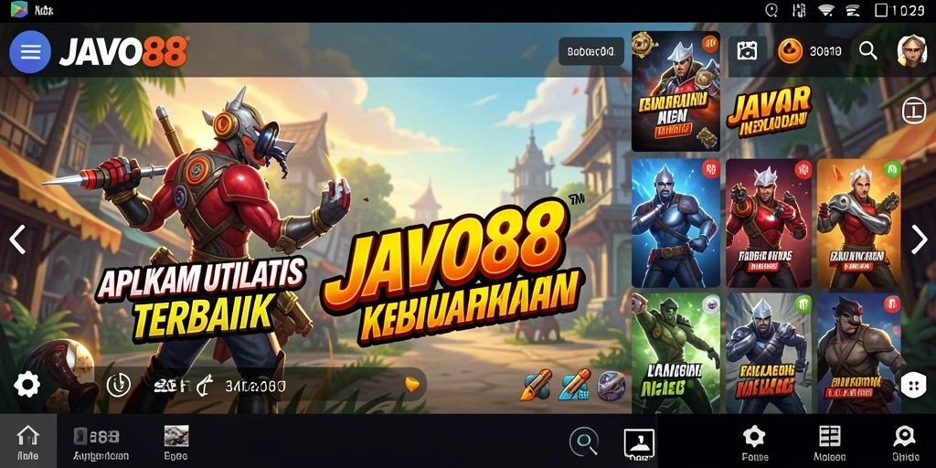 Tampilan utama JAVO88 dengan antarmuka yang sederhana dan elegan.