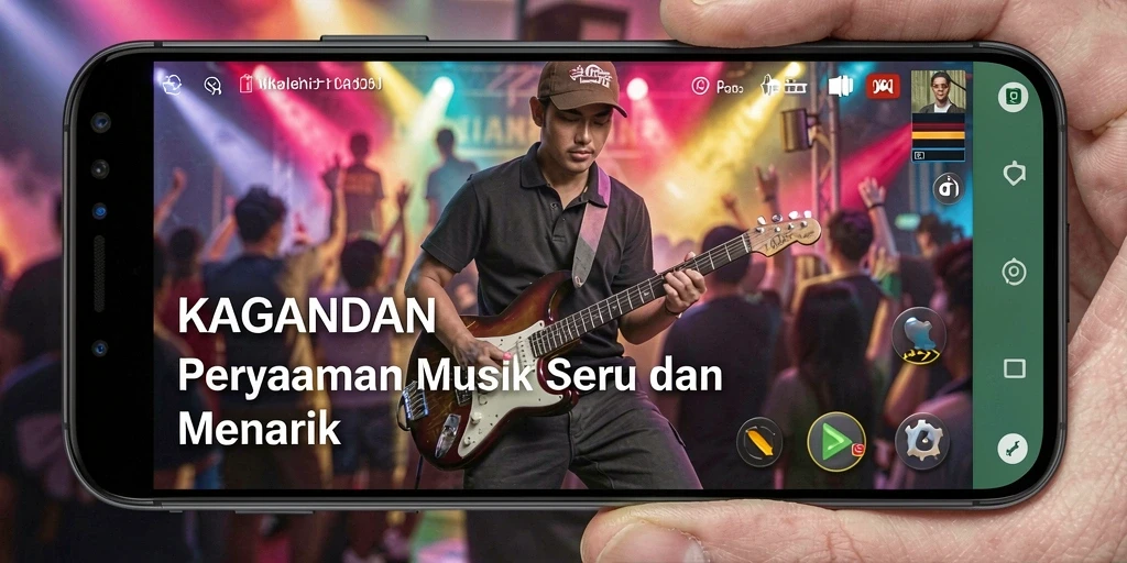 Menampilkan gameplay interaktif dengan berbagai genre musik.