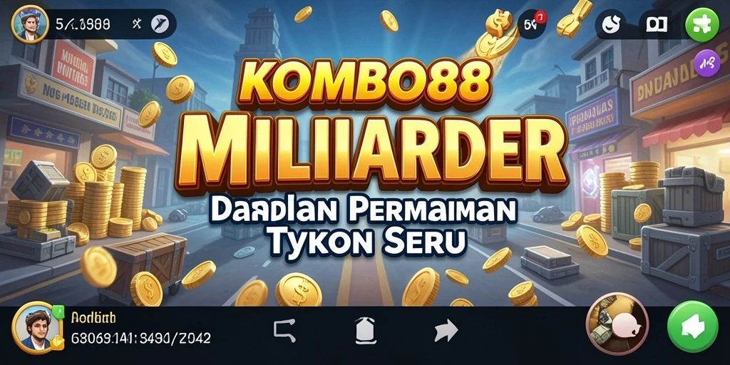 Tangkapan layar gameplay <strong>KOMBO88</strong> menunjukkan pengelolaan bisnis yang seru.