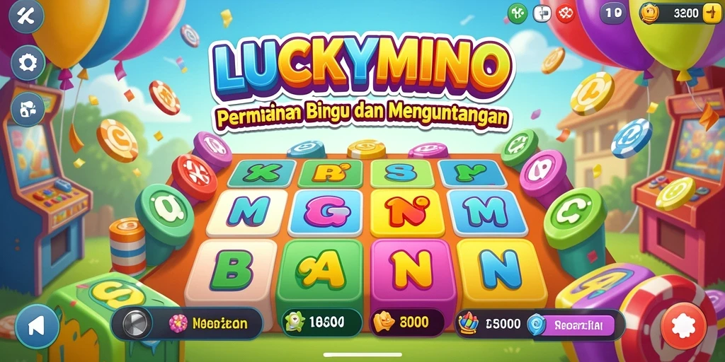 Tampilan gameplay menarik LUCKYMINO saat bermain Bingo.