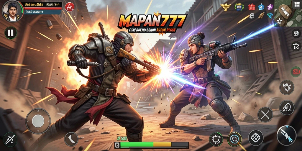Tampilan gameplay seru dari MAPAN777 dalam aksi pertarungan.