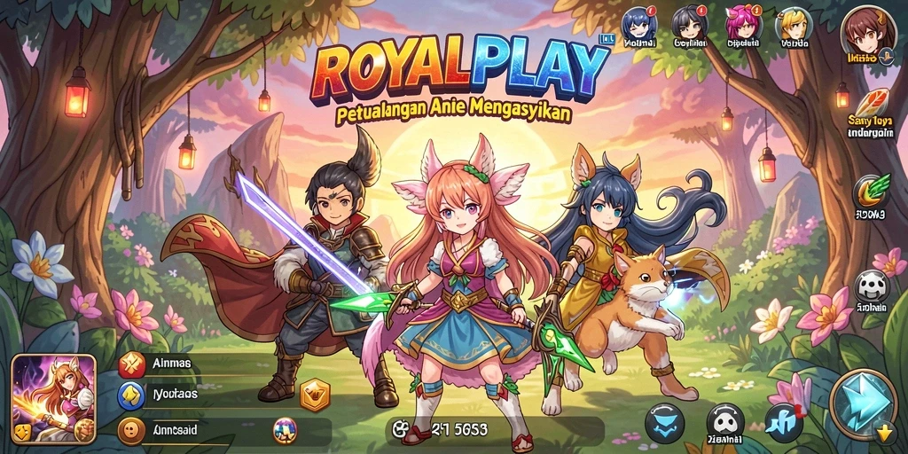 Tampilan gameplay seru dari ROYALPLAY yang penuh warna.