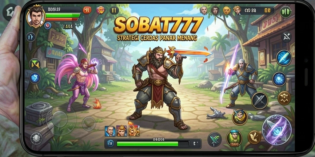 Screenshot gameplay menunjukkan aksi strategi yang mendebarkan.