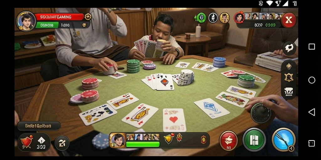 Tampilan gameplay seru dari SOBATGAMING saat bermain Gaple.