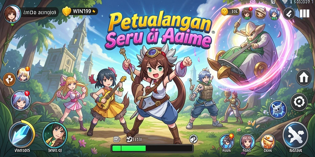 Tampilan gameplay seru dari WIN199 dalam dunia Anime.